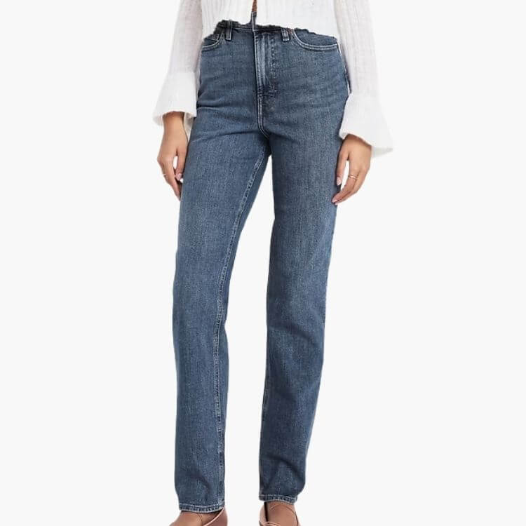 Extra High-Waisted Straight Jeans