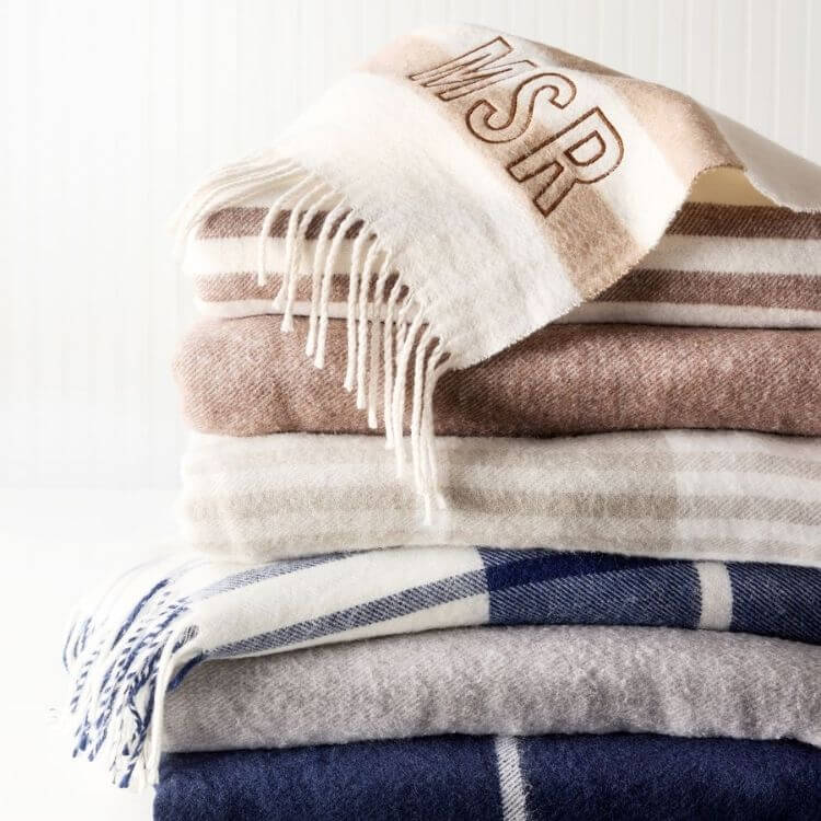 Italian Windowpane Throw Blanket