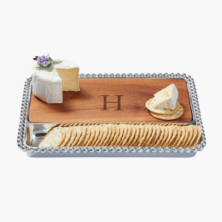 Silver and Wood Cheese Board