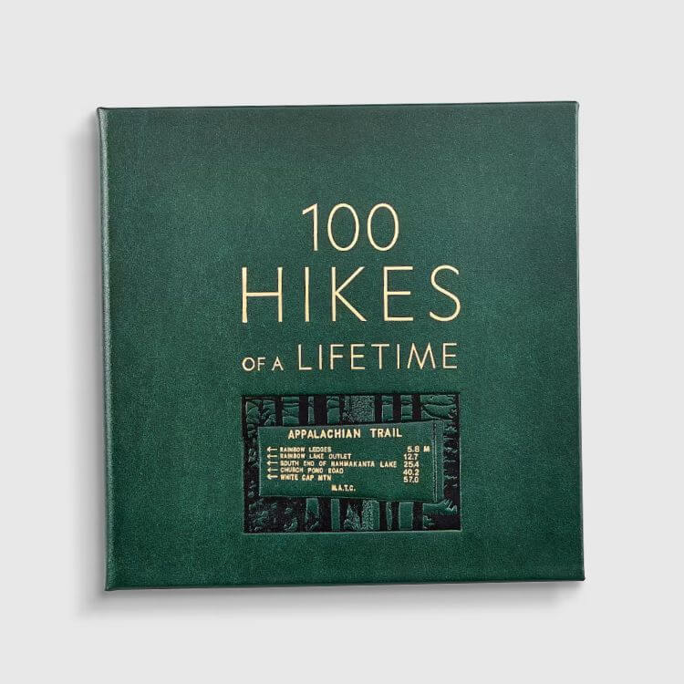 <i>100 Hikes of a Lifetime Leather Bound Book</i>