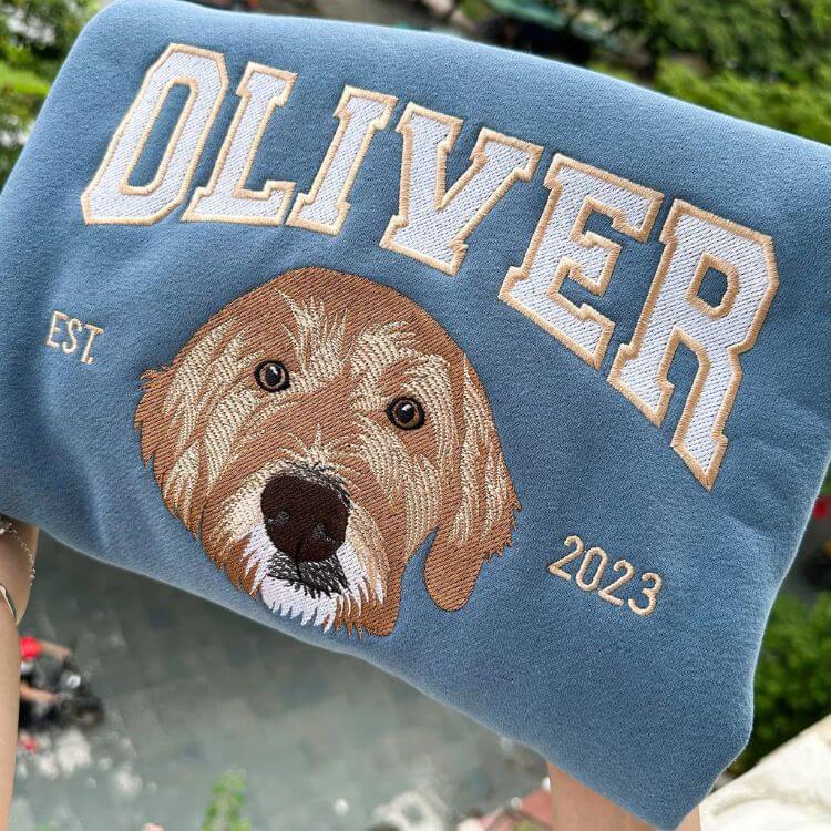 Custom Pet Embroidered Sweatshirt