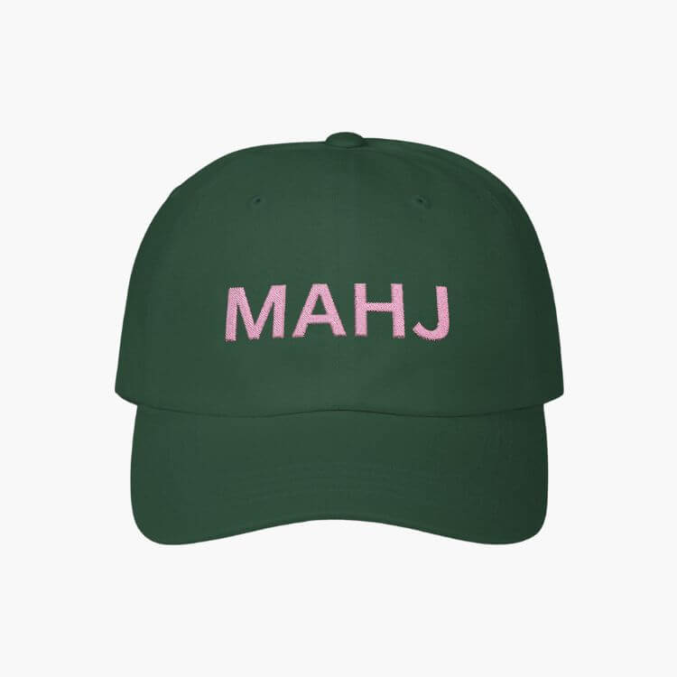 Embroidered Mahjong Cap
