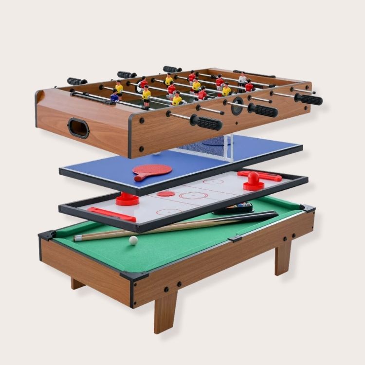 Multi-Game Air Hockey, Ping-Pong, Foosball & Pool Table