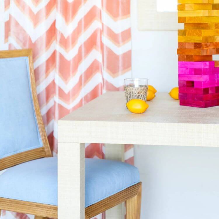 Grasscloth Game Table