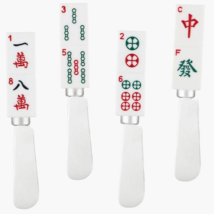 Mahjong Tile Cheese Spreaders