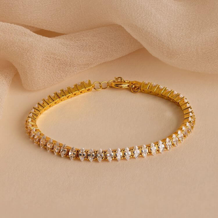 Marquise Diamond Tennis Bracelet