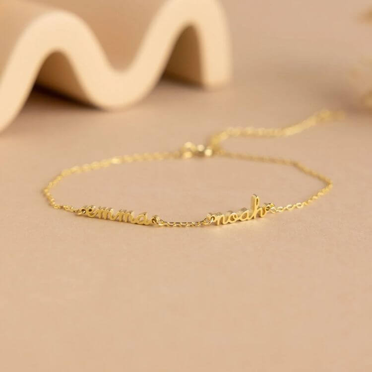 Tiny Multiple Name Bracelet