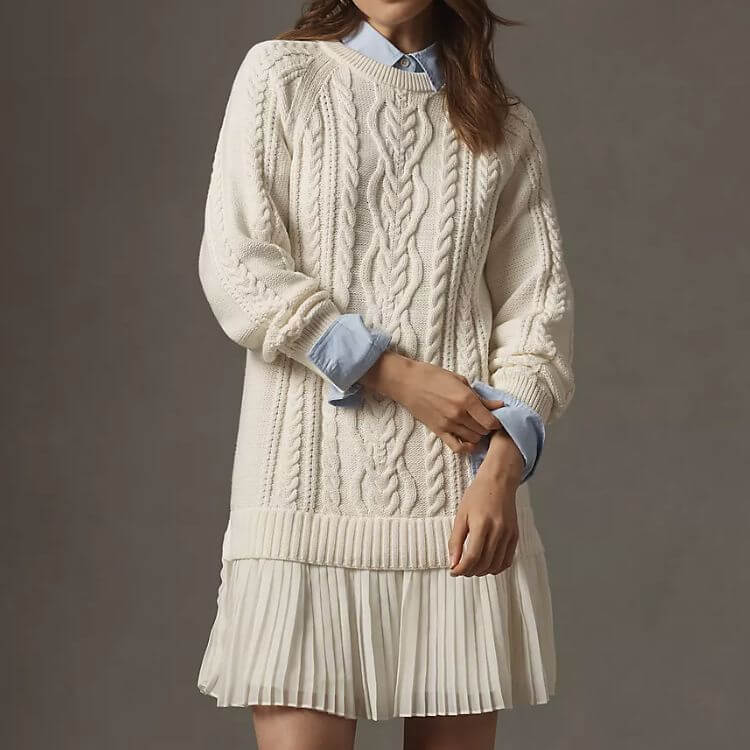 Delphine Sweater Twofer Mini Dress