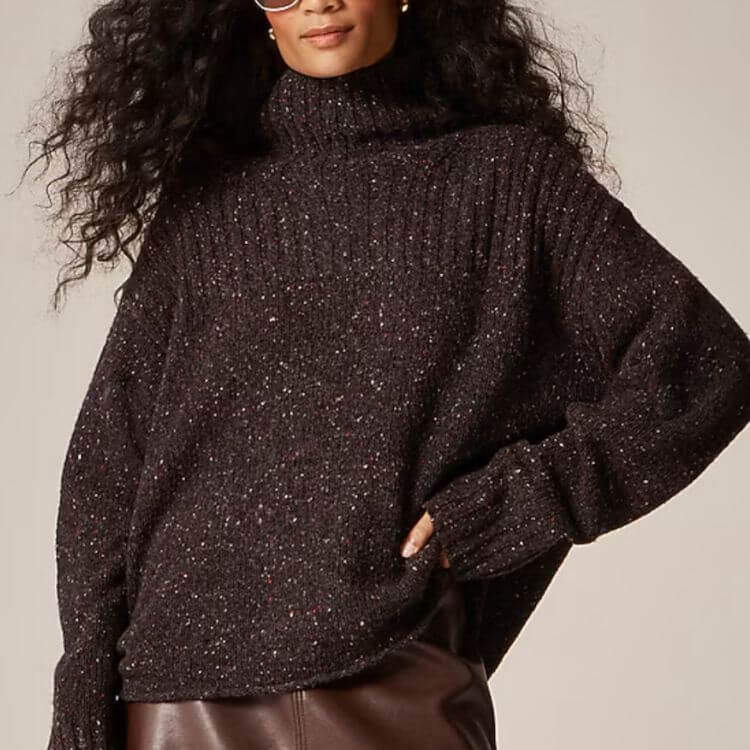 Ribbed Turtleneck Sweater