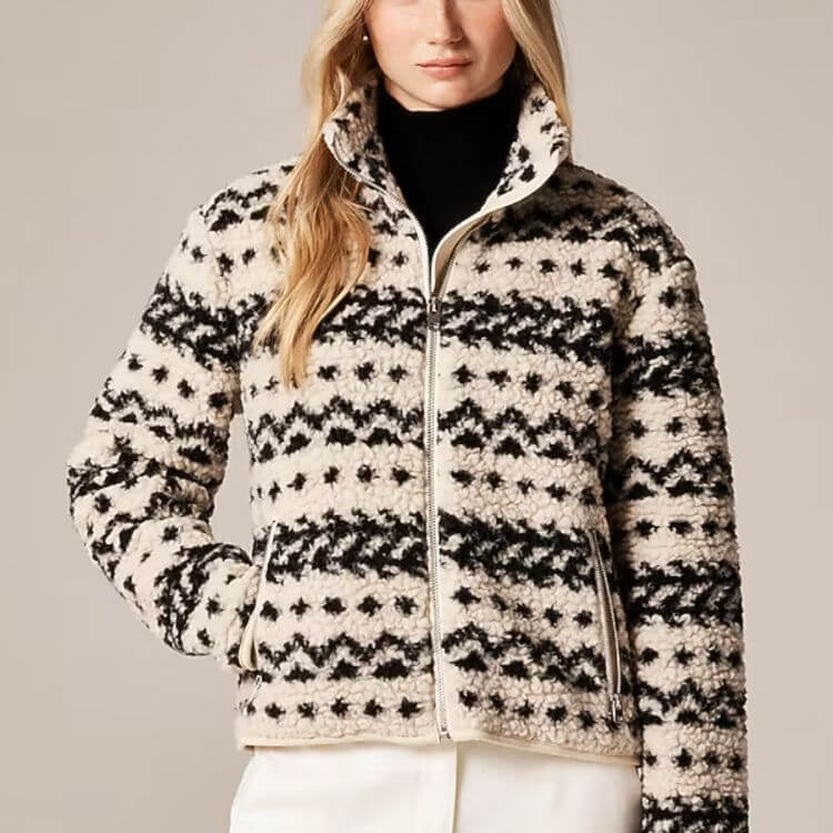 Sherpa Fleece Zip-Up Jacket