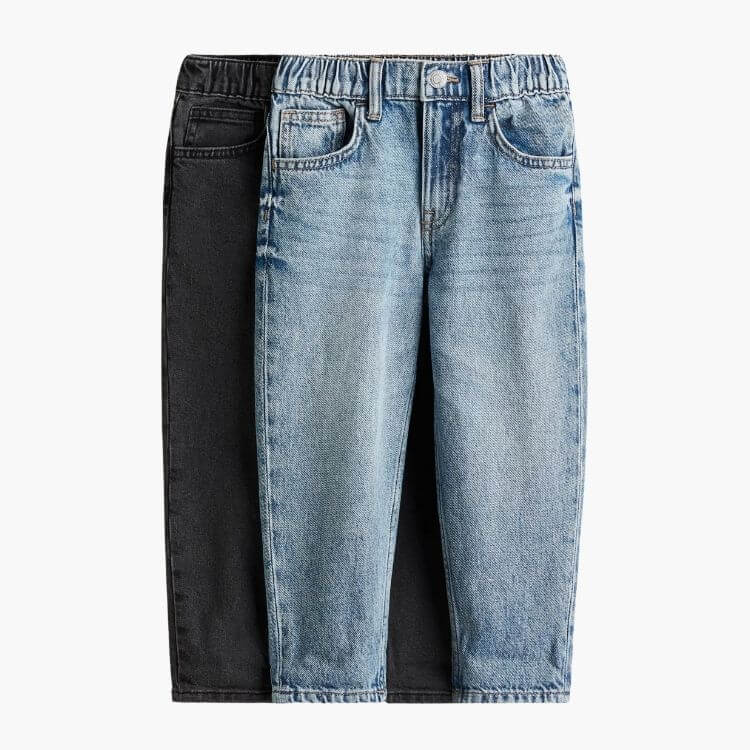 2-Pack Loose Fit Tapered Leg Jeans
