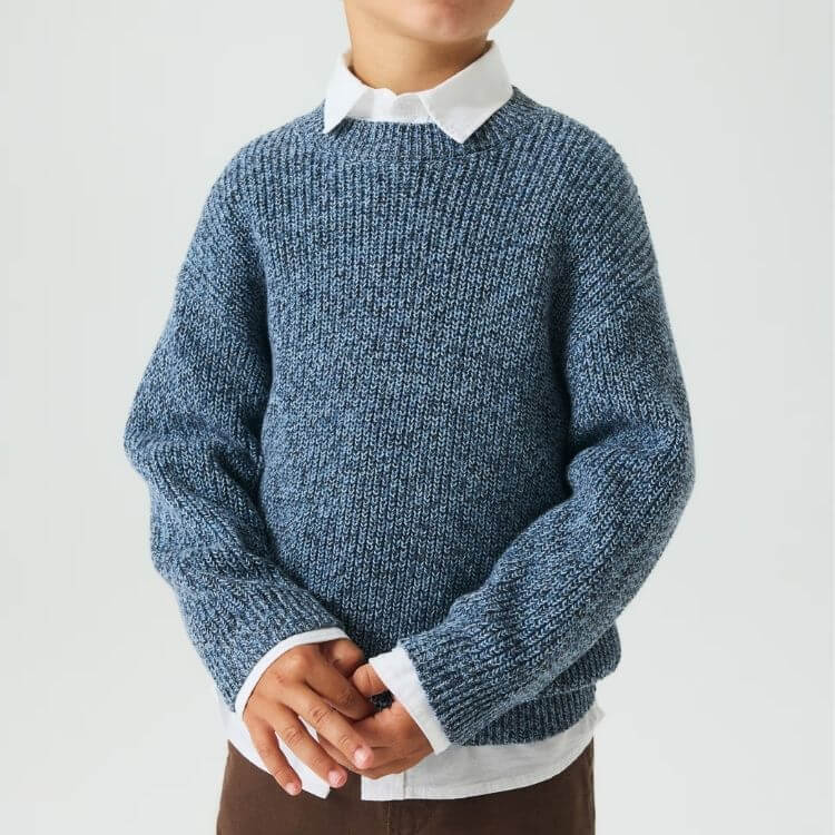 Rib-Knit Cotton Sweater