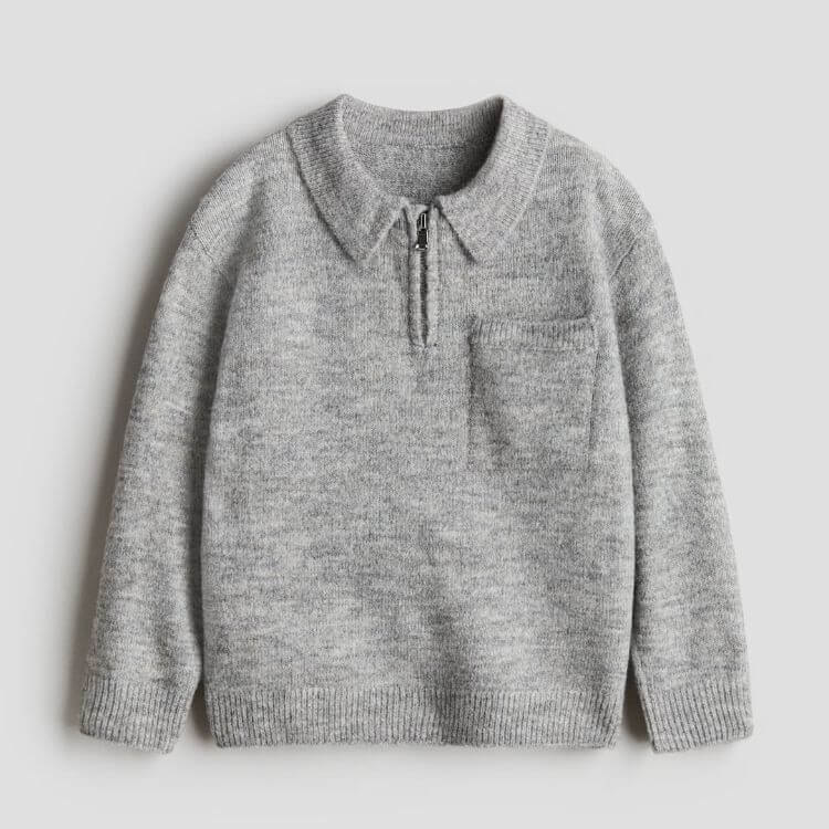 Half-Zip Polo Sweater