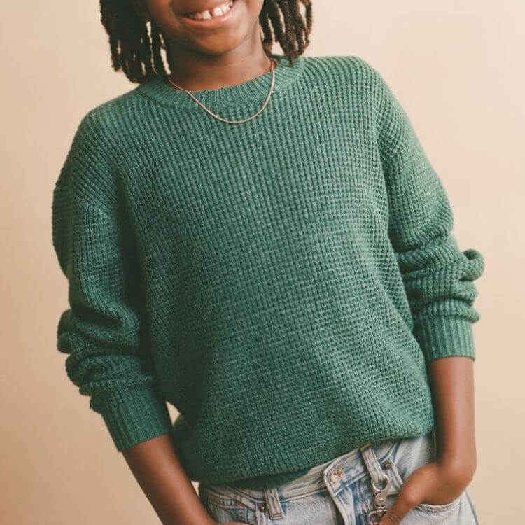 Waffle Crew Sweater