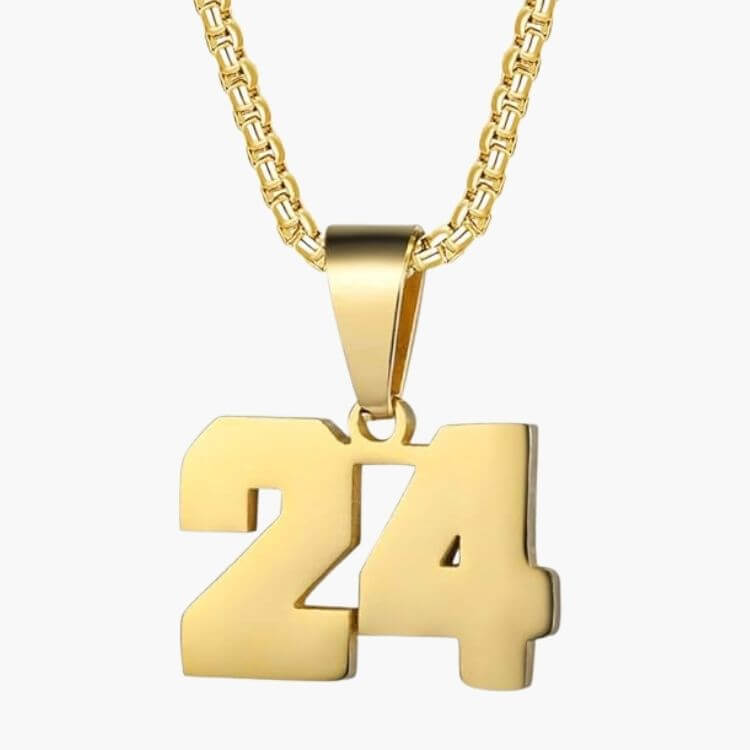 Personalized Gold Number Necklace