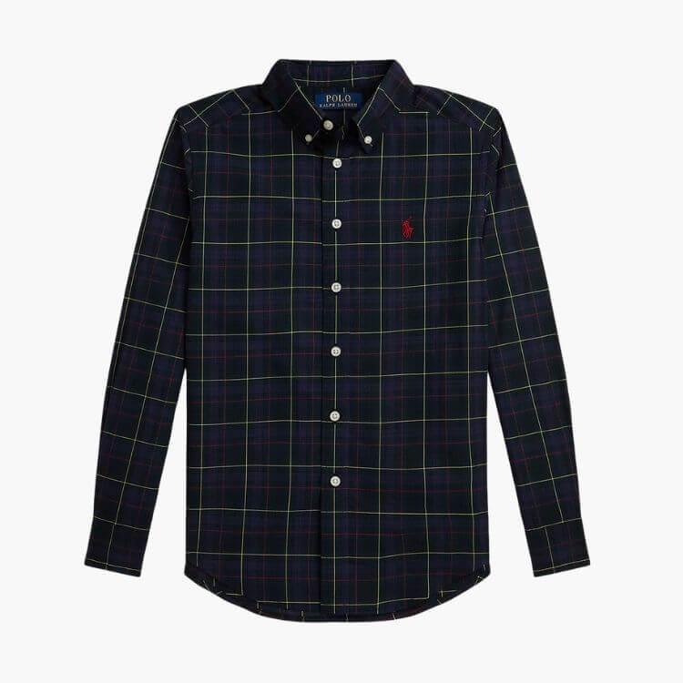 Plaid Cotton Poplin Shirt
