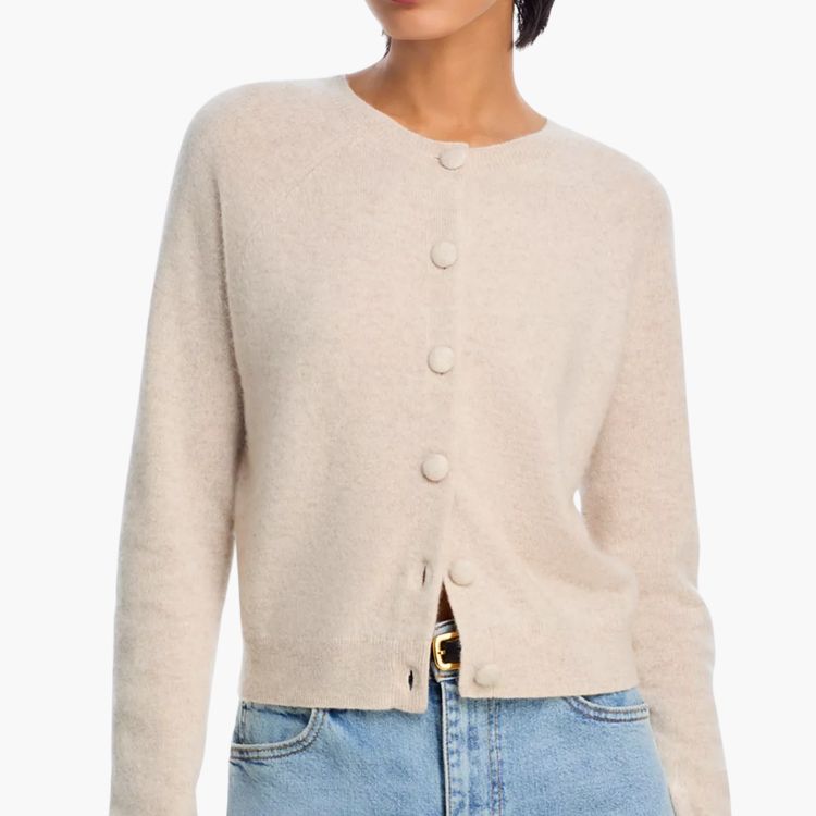100% Cashmere Crewneck Cardigan