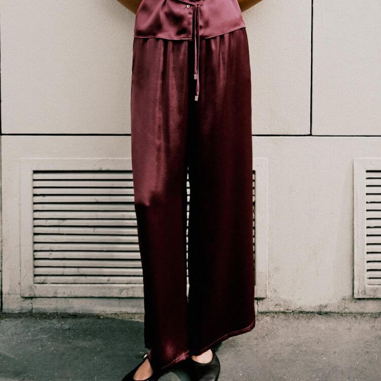 High-Waisted Slim Pants