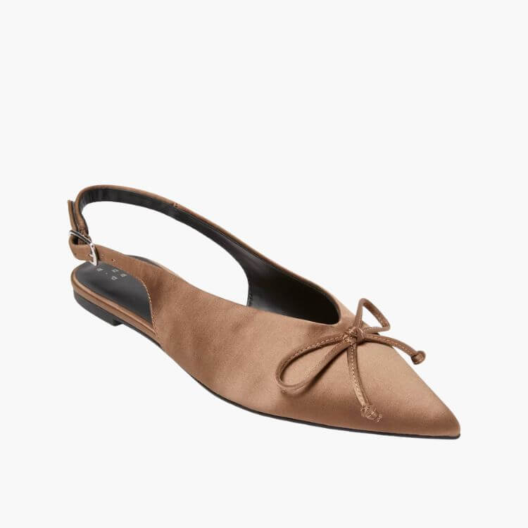 Camille Satin Slingback Flats
