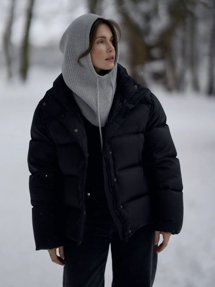 Balaclava trendy winter accessories scarf and hat for mom