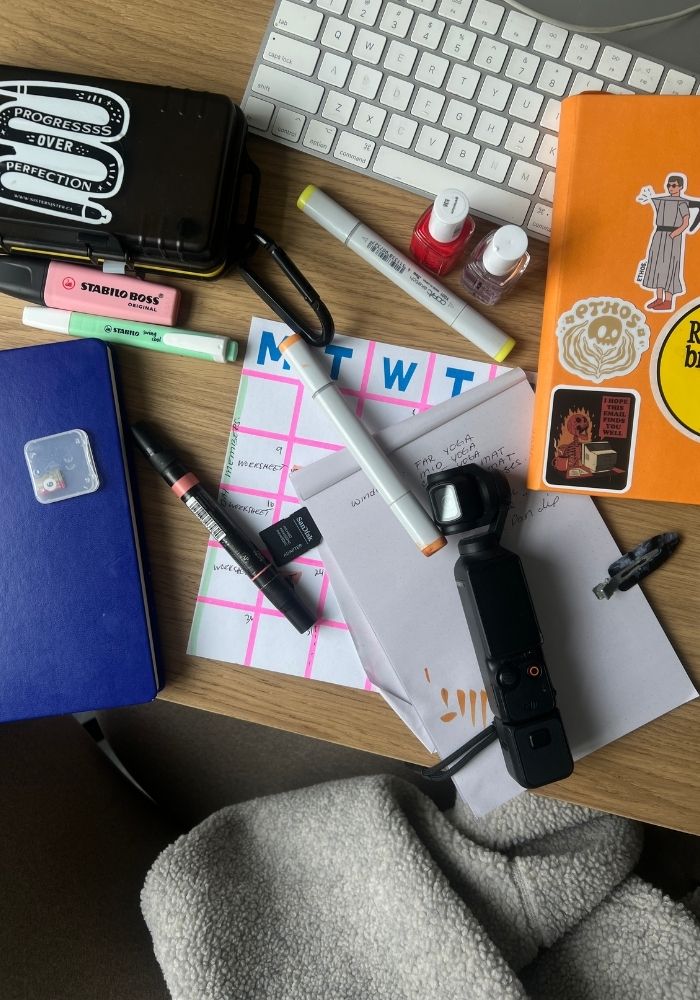 admin night planner and supplies