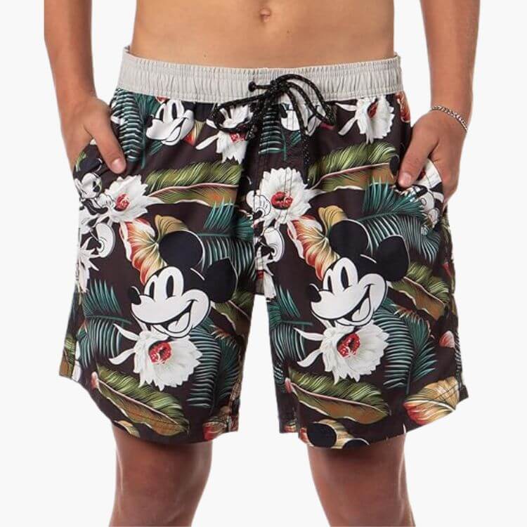 Mickey Mouse Floral Swim Shorts