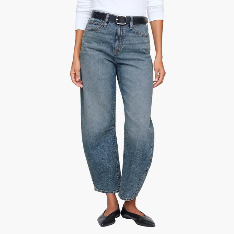 High Rise Barrel Jeans