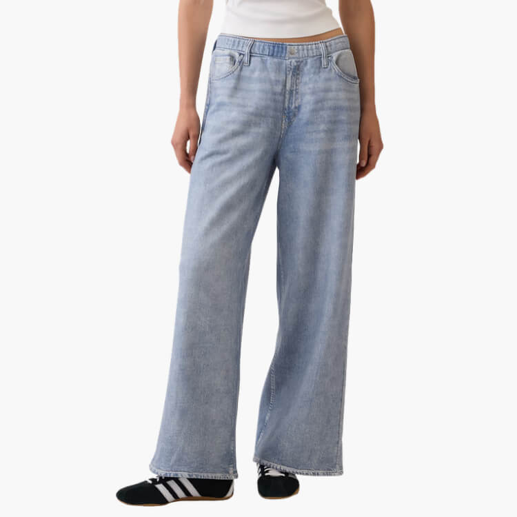 Printed Baggy Sweatpant Jeans