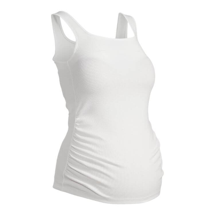 maternity white tank