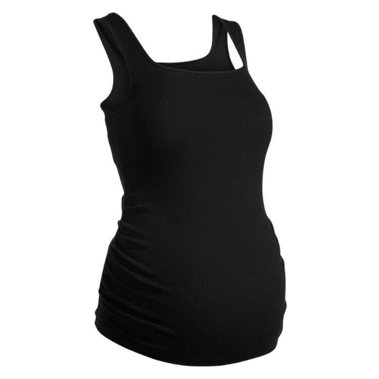 black maternity tank