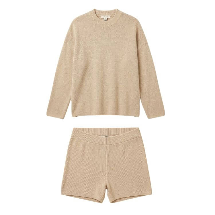 beige sweater set