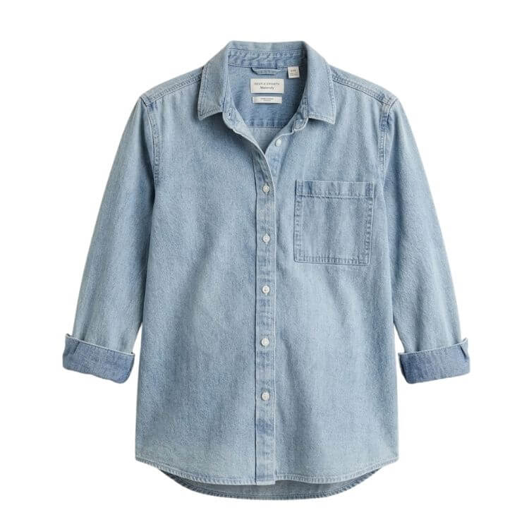oversized denim shirt