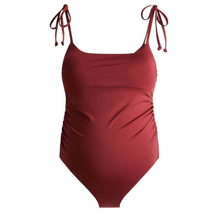 red swimsuit