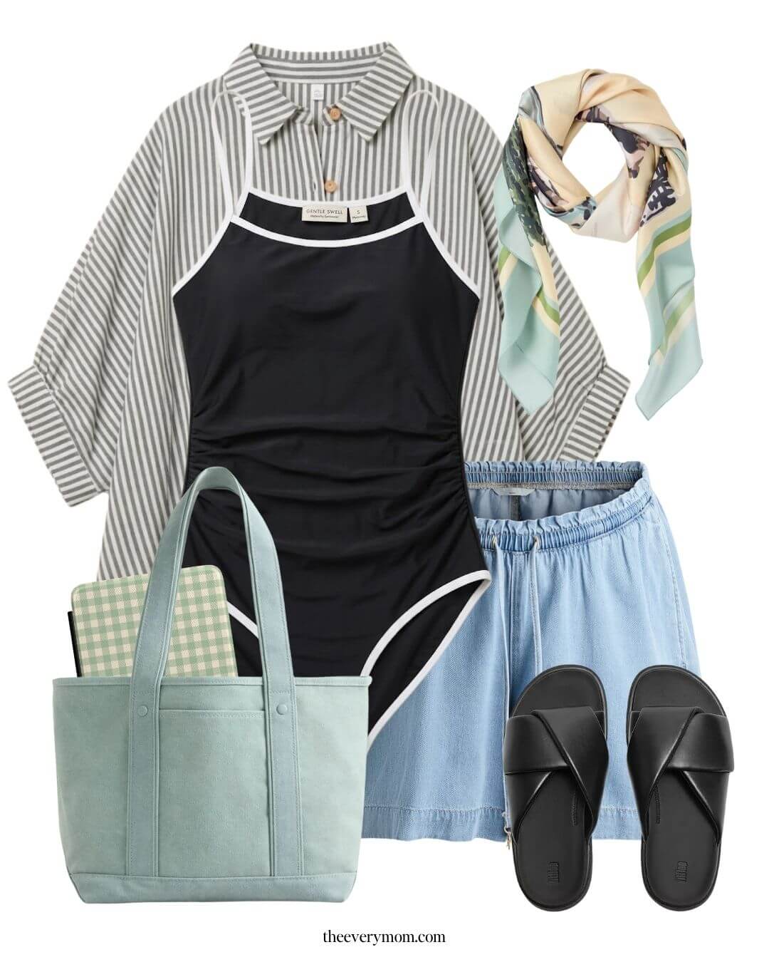 lake day maternity outfit