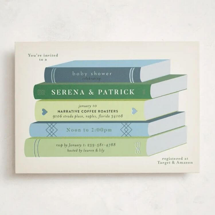 Book Stack Invitation