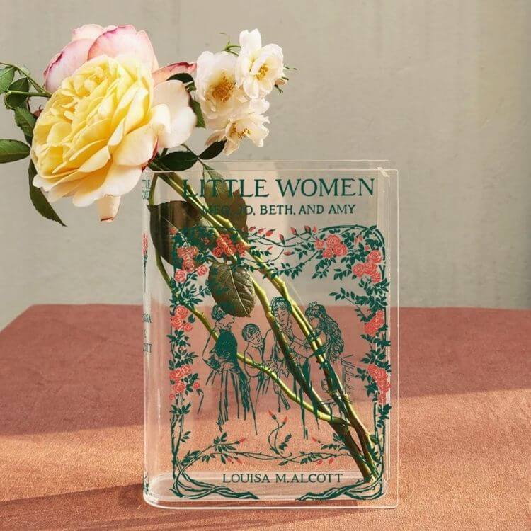 Retro Acrylic Book Vase