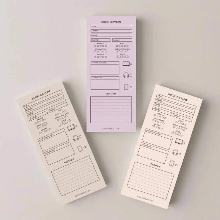 Book Review Notepad
