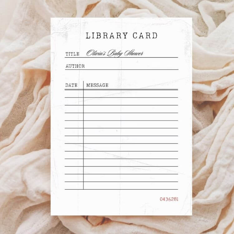 Library Card Baby Shower Advice
