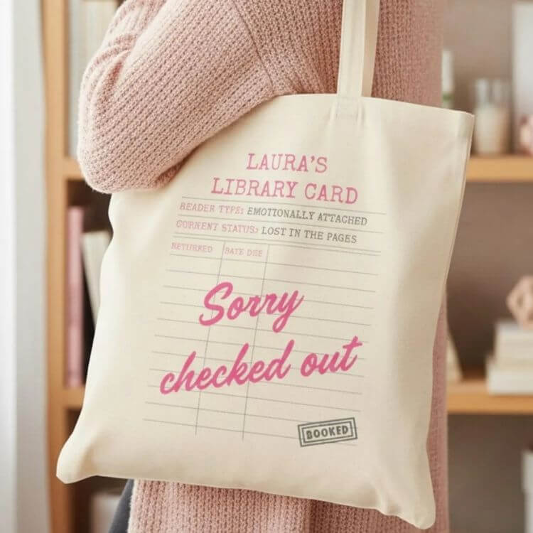 Personalized Book Club Tote Bag