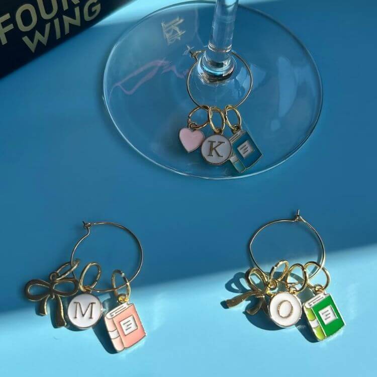 Book Lover Drink Charms