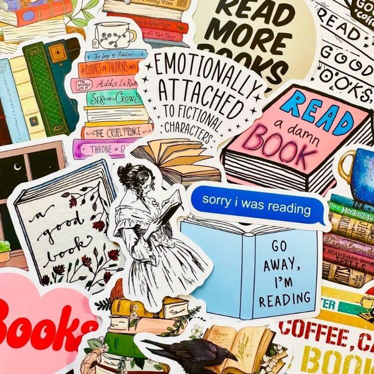 Bookish Themed Sticker Pack