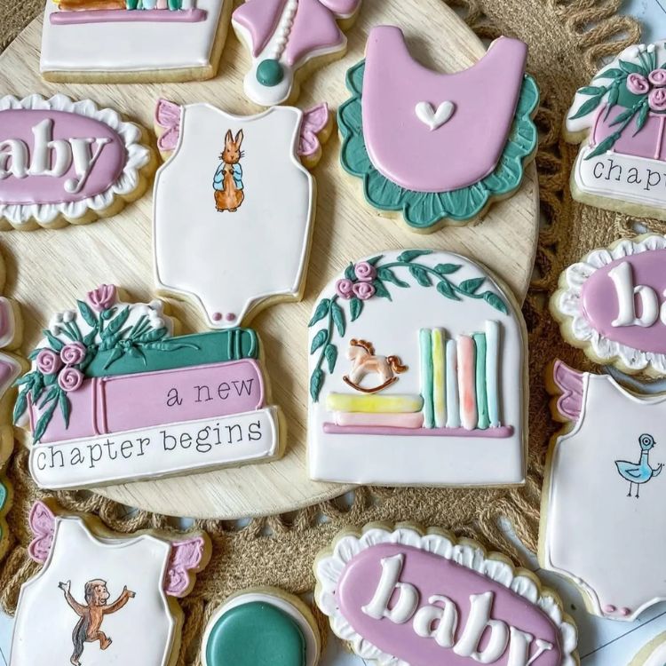 Book Baby Shower Cookies