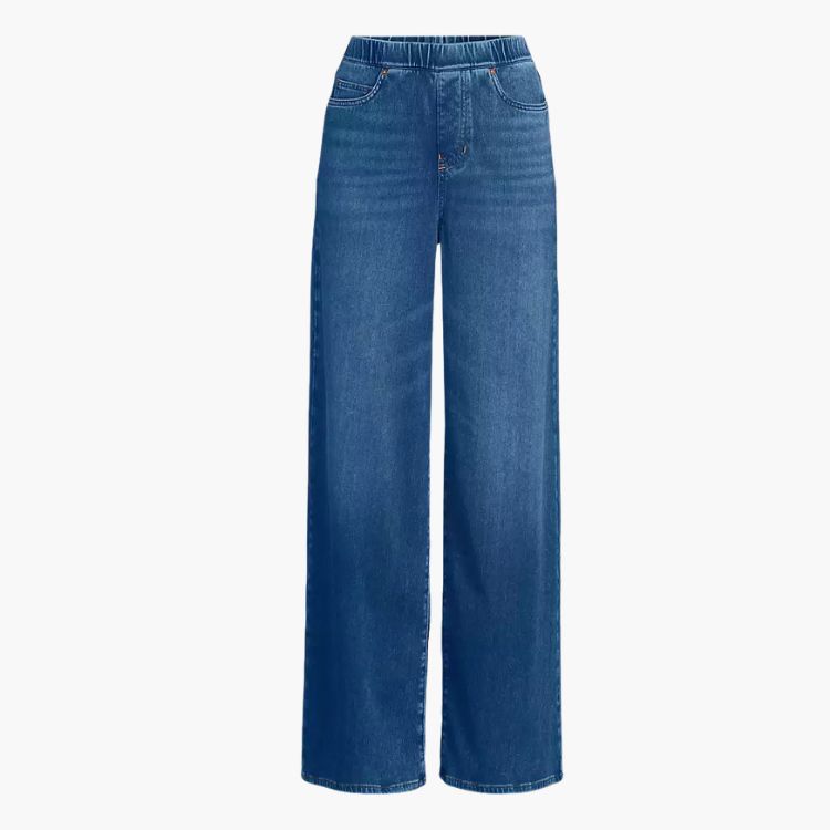 Women's Starfish Denim High Rise Wide Leg Jeans Indigo Tide Blue