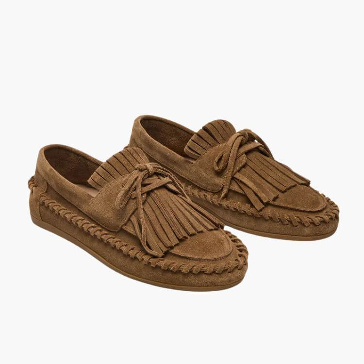 Samual Chestnut Suede Loafers