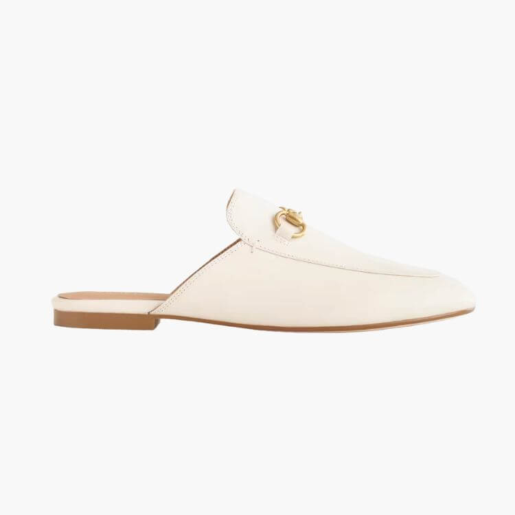 Italian Leather Loafer Mule