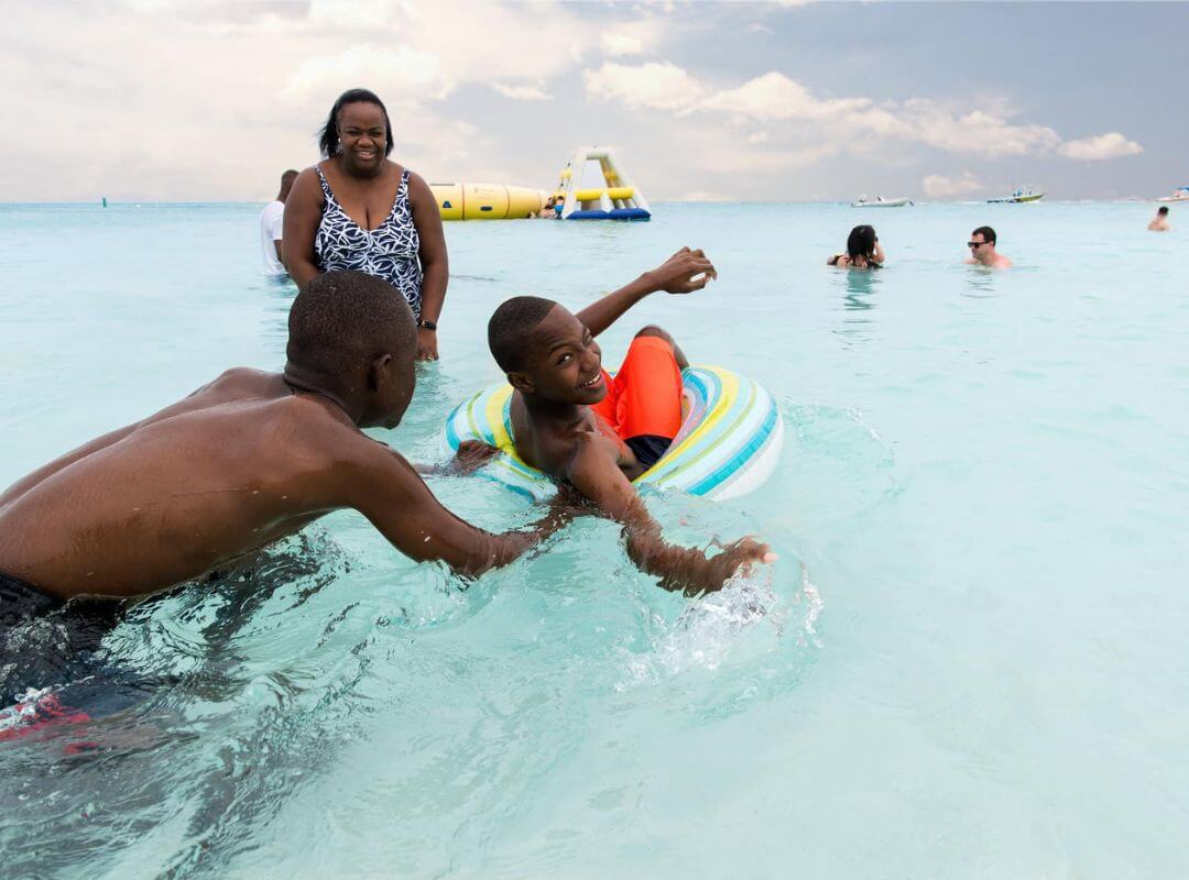 family at beach turks and caicos resorts