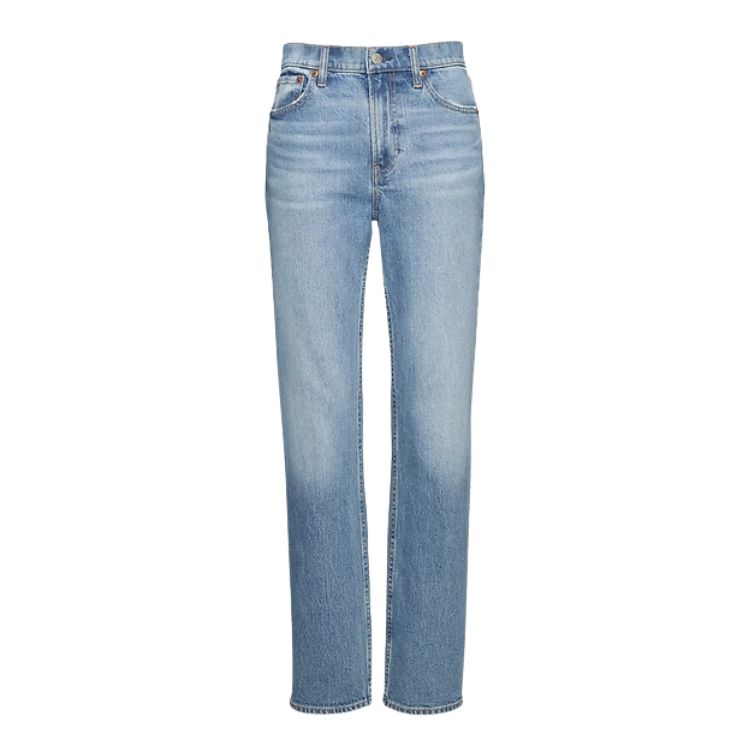Straight leg jeans for 90s style outfit