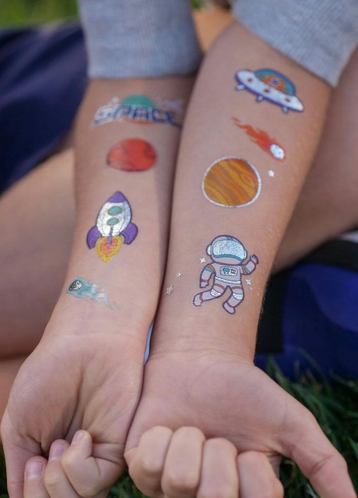 space movies for kids temporary tattoos