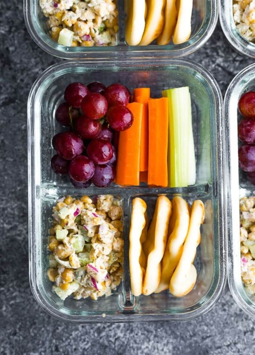 chickpea salad bento box