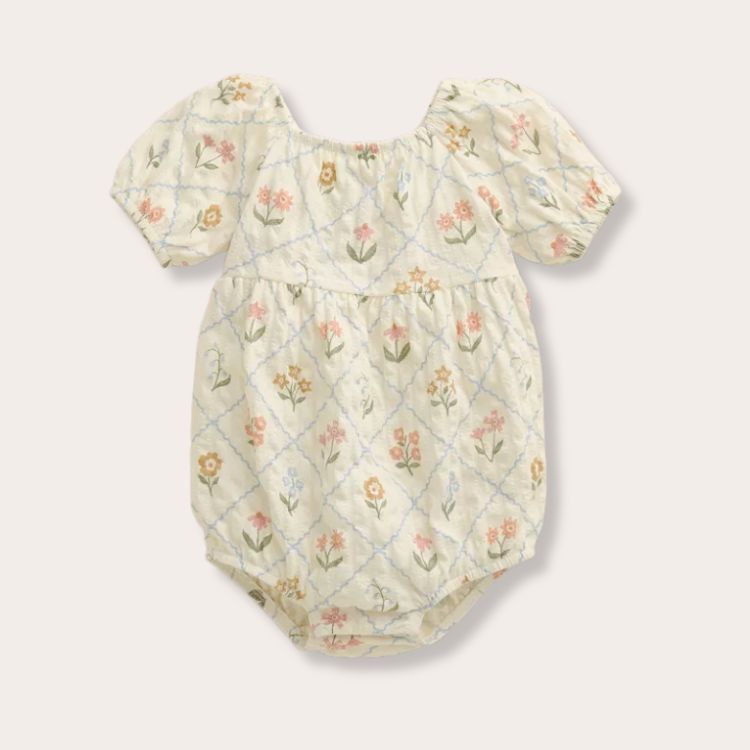 Floral Puff Sleeve Bodysuit